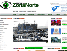 Tablet Screenshot of portaldazonanorte.com.br